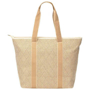 Elie Beaumont Summer Tote Bag - Gold Geometric Basketweave