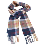 Ingles Buchan Bannockbane Lambswool Scarf - Beige/Blue/White