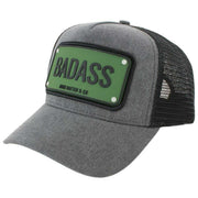 John Hatter Badass Rubber Trucker Hat - Grey/Black/Green