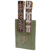 Powder Embellished Tree and Swirls Hair Bars - Cream
