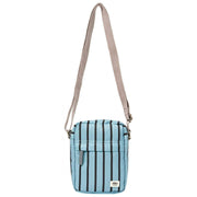 Roka Bond Recycled Canvas Crossbody Bag - Blue Stripe