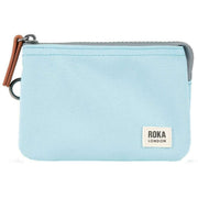 Roka Carnaby Small Recycled Canvas Wallet - Ice Blue