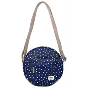 Roka Paddington B Recycled Canvas Crossbody Bag - Navy Polka Dot