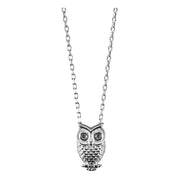 Orton West Owl Pendant - Silver