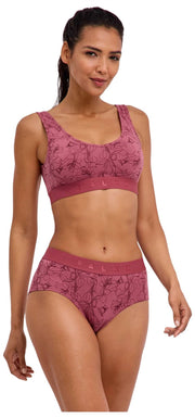 Falke Daily Comfort Print 2-Pack Bustier Bralette - Red