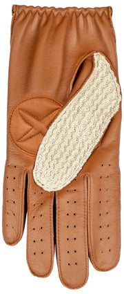 Dents The Suited Racer Hatcher Leather Driving Gloves - Cognac Tan