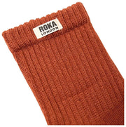 Roka Windsor Solid Crew Socks  - Bran Brown