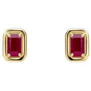 elements-gold-chunky-border-ruby-9ct-gold-earrings---goldred-35461391