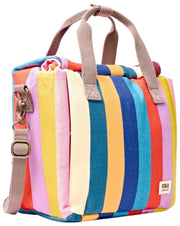 Roka Hampstead Cotton Canvas Lunch Bag - Wide Multi Stripe