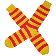 Bassin and Brown Hooped Stripe Socks - Yellow/Red