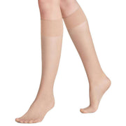 Falke Pure Matt 20 Denier Knee High Stockings - Crystal Cream