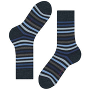Falke Tinted Stripe Socks - Dark Navy