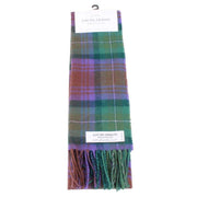 Locharron of Scotland Bowhill Isle of Skye Lambswool Tartan Scarf - Purple/Green/Brown