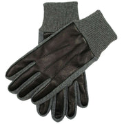 dents-harrogate-knitted-cuff-leather-gloves---black-34491040