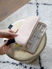 Stackers Cosmetic and Jewellery Bag - Blush/Gold