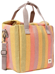 Roka Hampstead Cotton Canvas Lunch Bag - Faded Multi Stripe