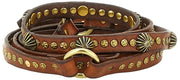 Campomaggi Cinture Stud Leather Belt - Cognac Tan