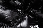 Helvetica Mountain Pioneers Space Sleeveless Hooded Jacket - Black