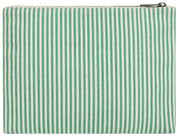 Hindbag Ema Medium Zipped Pouch - Green Stripes