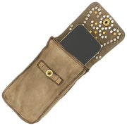 Campomaggi Siena Stud Phone Holder Bag - Ice Beige