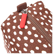 Roka Mayfair Small Cotton Canvas Wash Bag - Brown Dot