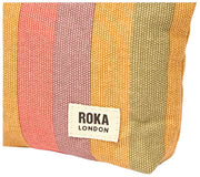Roka Maida Vale Small Cotton Canvas Pouch - Faded Multi Stripe