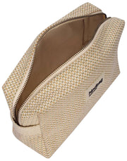Hindbag Leon Woven Toiletry Bag - Nude Beige