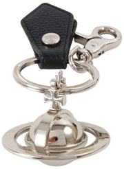 Vivienne Westwood 3D Orb Keyring - Black/Silver