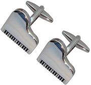 Bassin and Brown Silver Piano Cufflinks - Silver