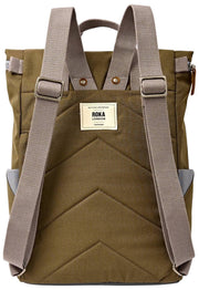 Roka Finchley Medium Recycled Canvas Backpack - Sea Spray Brown