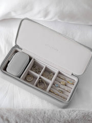 Stackers Zipped Large Travel Jewellery Box - Pebble Grey