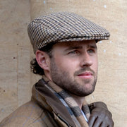 Dents Blashford Tweed Flat Cap  - Brown