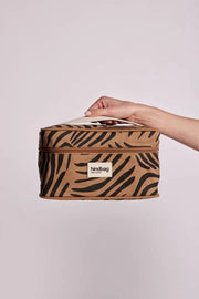 Hindbag Gaspard Vanity Bag - Zebra Cinnamon Brown
