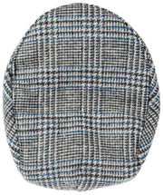 Dents Stanwick Tweed Flat Cap - Blue