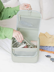 Stackers Medium Hanging Wash Bag - Sage Green