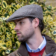 Dents Stanwick Tweed Flat Cap - Brown