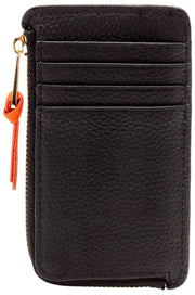Elie Beaumont Coin Cardholder - Black/Orange
