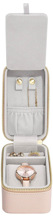 Stackers Travel Jewellery and Watch Box - Blush/Gold