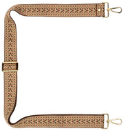 Elie Beaumont Bag Strap - Chocolate Pastel Weave Brown