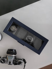 Stackers 4 Piece Watch Box - Navy Blue