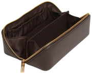 Alice Wheeler London Luxury Small Train Case - Chocolate Brown