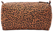 Roka Mayfair Small Cotton Canvas Wash Bag - Mini Leopard Brown