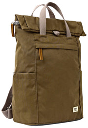 Roka Finchley Medium Recycled Canvas Backpack - Sea Spray Brown