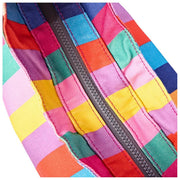 Roka Hoxton Large Cotton Canvas Shoulder Bag - Wide Multi Stripe