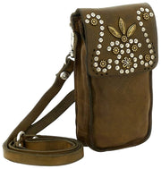 Campomaggi Siena Stud Phone Holder Bag - Military Green