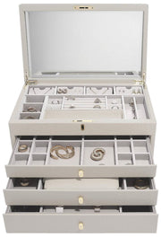 Stackers Large Luxury Jewellery Box - Oatmeal Cream