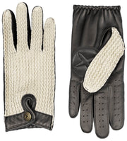Dents The Suited Racer Hatcher Leather Driving Gloves - Black