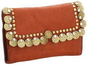 Campomaggi Felloniche Stud Coin Purse - Brick Orange