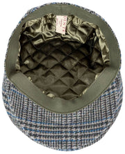 Dents Stanwick Tweed Flat Cap - Blue