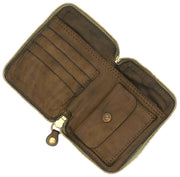 Campomaggi Floriana Laser Cashmere Purse - Military Green